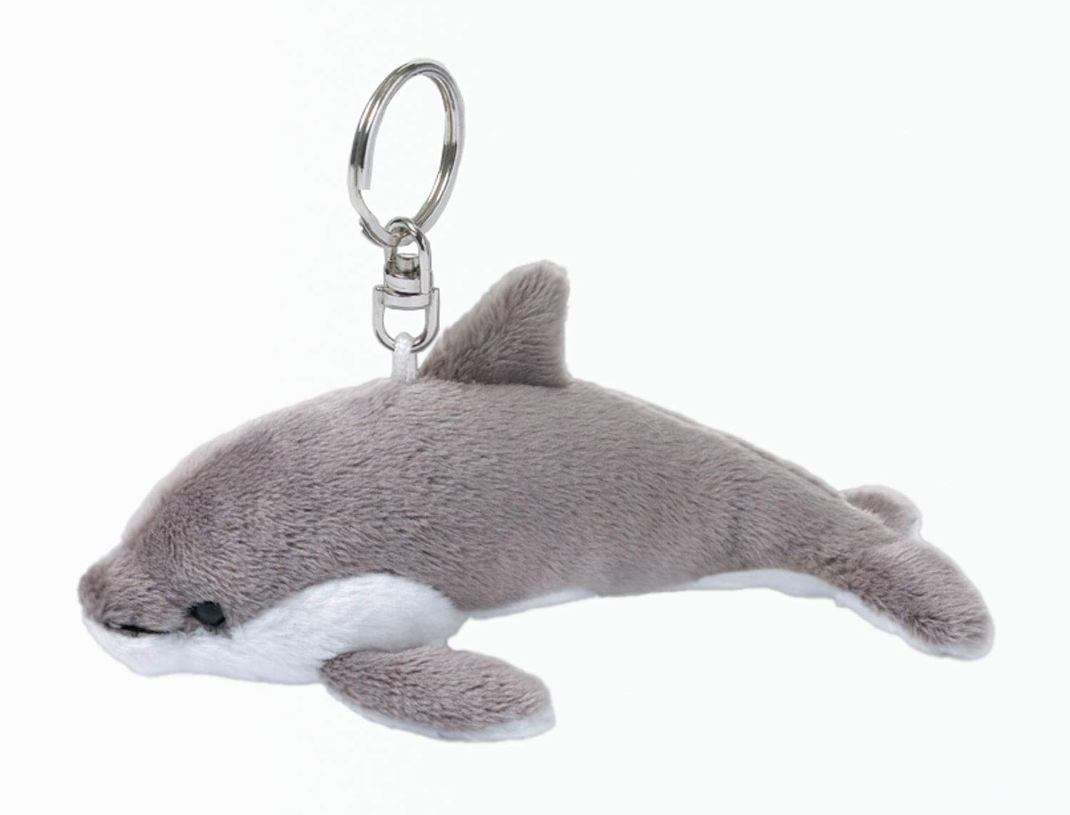 WWF 15205037 Plush Dolphin Key Ring Grey 10 cm