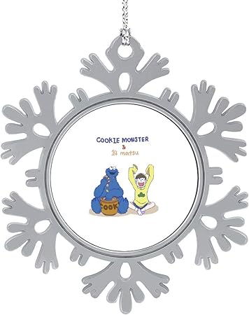 Amazon オーナメント クッキーモンスター 十四松 円形 クリスマス雪花飾り 雪の結晶 ハンギング 装飾品 Diyクラフト クリスマスデコレーション ホーム用 吊り上げ 装飾パーツ 1個雪花ガーランド スノーフレーク 2枚セット クリスマス雑貨 おもちゃ