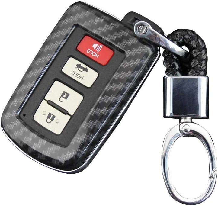 PIONIN Car Remote Key Fob Holder Case, ABS Hard Shell Cover Parts Fit for 2014-2019 Toyota Highlander, 2014-2018 Toyota Corolla