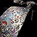 S&W SHLAX&WING Tie Set Men's Necktie Grey Foral Extra Long Size 63