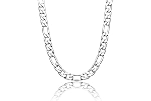 SANNYRA Figaro Chain Necklace Stainless Steel Link Chains for Men Women Jewelry