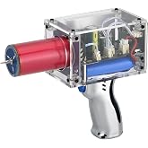 Yoqanr Tesla Coil Handheld Gun Artificial Lightning Wireless &amp; Rechargeable Arc Plasma Portable Mini Spark Gap Arc Generator Experiment Science Toy Model