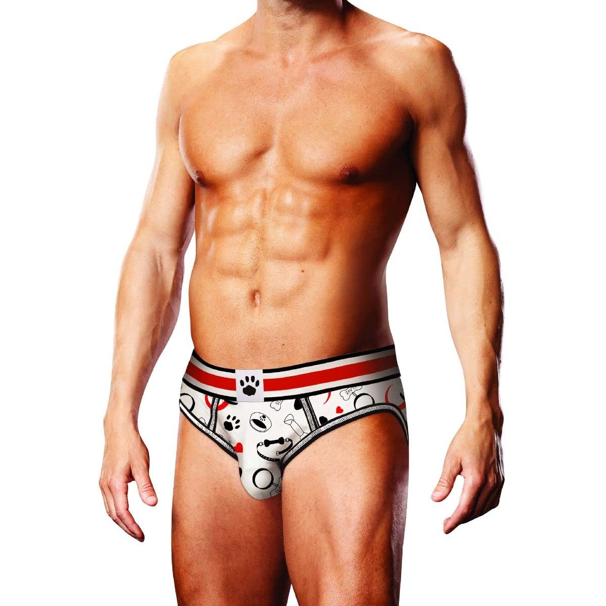 Prowler Puppie Print Open Brief Small - UK Waist Size 28"-32" - Playful and Comfortable Design Multi