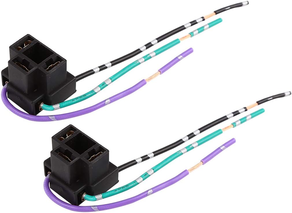 Sourcingmap DC 12V H4 Car Light Socket Headlight Wire Harness Adapter