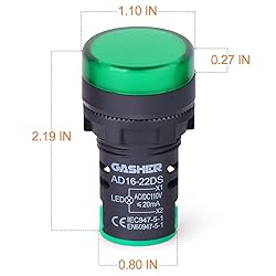 GASHER 12V/24V/110V 20mA Energy Saving Indicator