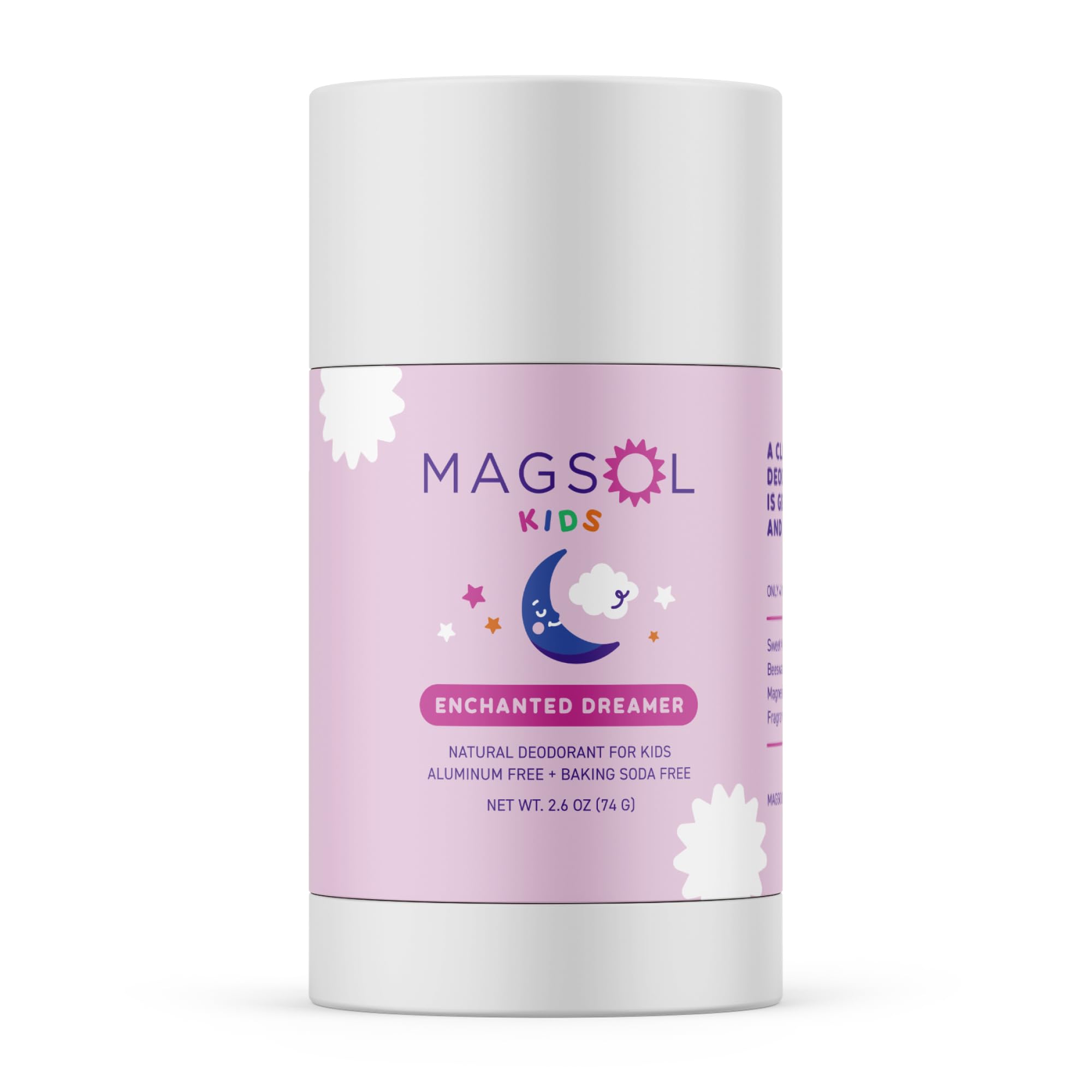 Photo 1 of MAGSOL Natural Deodorant for Kids and Teens, Gentle on Skin, Only 4 Ingredients, Aluminum Free, Baking Soda Free, Natural Deodorant for Girls and Boys (Enchanted Dreamer)