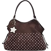 GETERUUV Polka Dot Tote Bag Y2k Hobo Shoulder Bags for Women Drawstring Design Tote Handbag for Travel Work