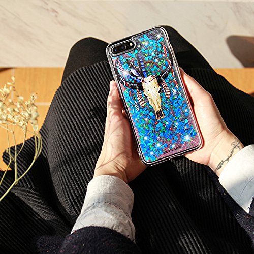 iPhone 7 Plus Case Dream Catcher, iPhone 7 Plus Case for Girls, OCYCLONE Cute Bling Sparkle Glitter SGS Verified TPU Protective Case for iPhone 7 Plus / 8 Plus Cover for Girls Women- Dream Catcher