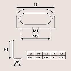True Mods 2pc 6" Oval Tail Light Mounting Bracket