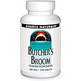 Source Naturals Butcher's Broom Dietary Supplement - Ruscus Aculeatus - 250 Tablets