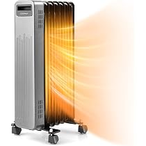 Amazon.com: COSTWAY Oil Filled Radiator Heater 1500W, Portable Electric Oil  Heater w/Universal Wheels, 3-Level Heat, Tip-over u0026 Overheat Protection,  Small Space Heater for Living Room, Bedroom, Office, Black : Home u0026 Kitchen