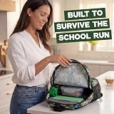 Minecraft Steve & Creeper Multicolour Backpack Graphic Print School Bag view 4