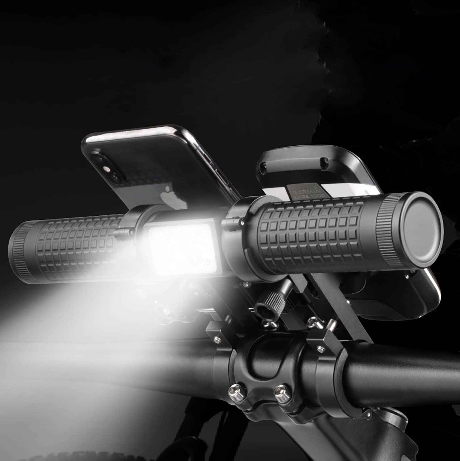 Photo 1 of Redcomets 2400lumens Bicycle Light,Bike Handlebar Extender,Aviation Aluminum Alloy Bike Headlights, Comes with a Bicycle Speedometer Holder &Bike Phone Mount and a Built-in 10000mAh Bike Power Bank