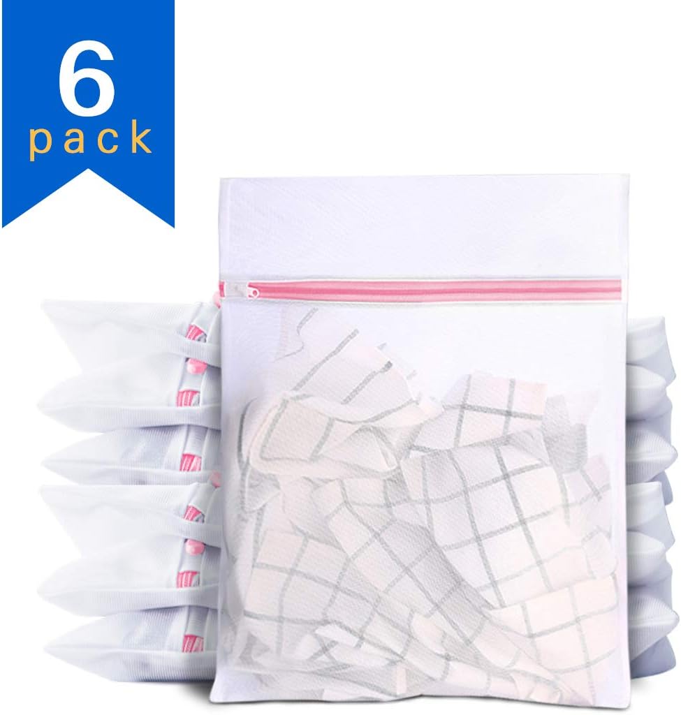 Umikk Mesh Laundry Bags, 6 Packs Mesh Wash Bags, 20 x 16 Inches, Travel Laundry Bag
