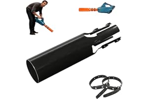 CRQCRQ Universal Leaf Blower Nozzle Attachment, Air Booster for 2-4 Inch Tubes, Cordless Plastic Airflow Accelerator, 6.0 x 4.0 x 3.5 Inches (Black-1Pcs)