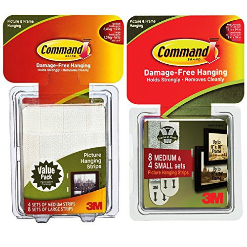Buy Command 3M 24ct Picture & Frame Hanging Strip Sets Small Medium
