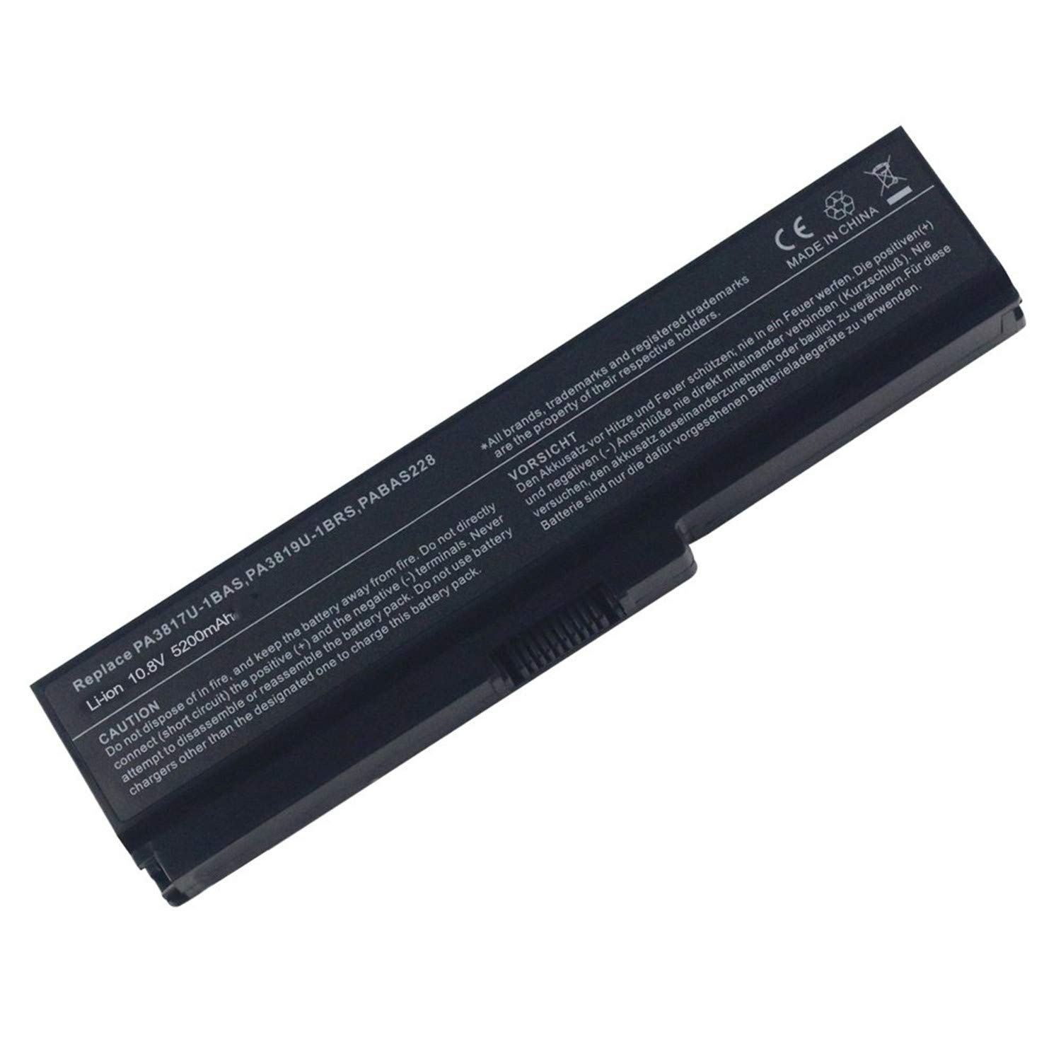 PA3817U-1BRS PA3817U PA3818U Laptop Battery Replacement for Toshiba Satellite C655 C675 C675D L645 L645D L655 L655D L675 L675D L745 L755 L755D P745 P755 P775 M645 A660 A655 Series(10.8V 5200mAh)