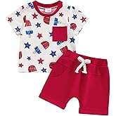 Ayalinggo Baby Boy Toddler Summer Clothes Farm Tractor Short Sleeve Shirt And Short Set 2 Piece Outfits For Boys 0-6 Years