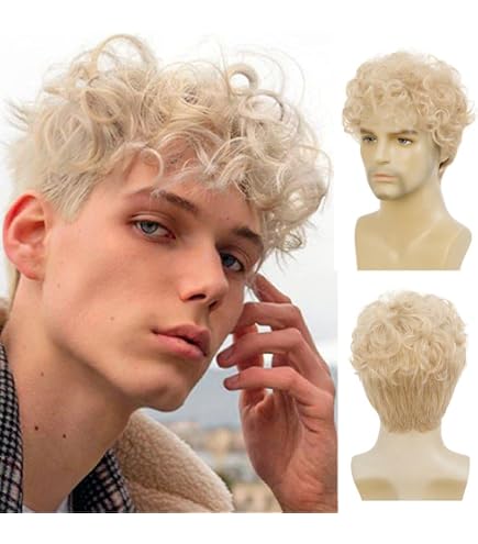 Blonde short natural unit/Cosplay. Amazon.com: Spiky Layered Natural Blonde Short Cosplay Wig  main image 3