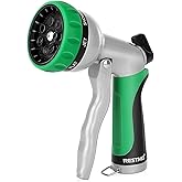 RESTMO Garden Hose Nozzle, Heavy Duty Metal Water Hose Nozzle with 7 Adjustable Spray Patterns, High Pressure Hand Sprayer with Flow Control for Watering Plants &amp; Lawns, Washing Cars &amp; Pets