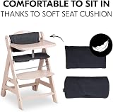hauck Beta+ Whitewashed Wooden High Chair 6 Months to 90 kg with Wheels view 4