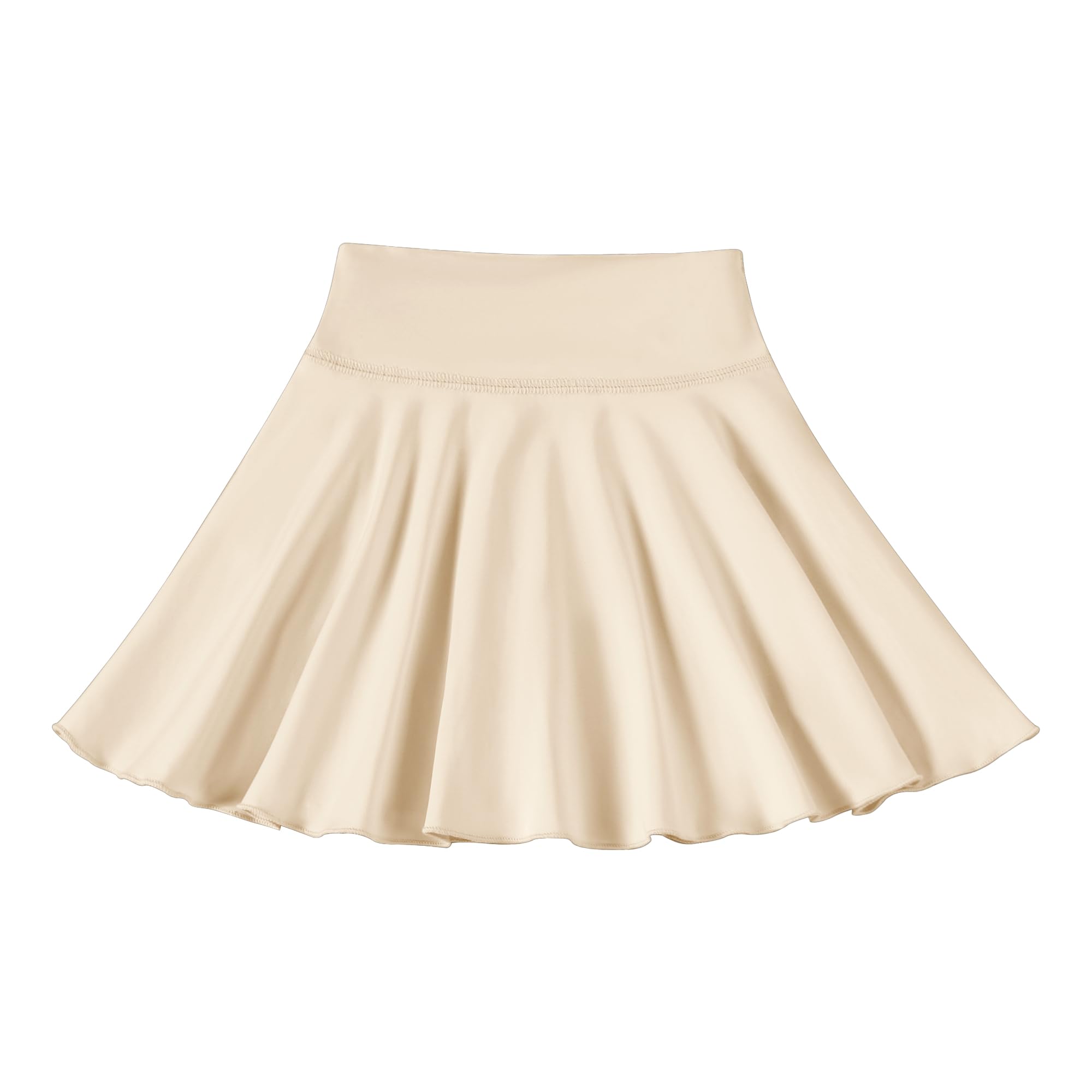 Photo 1 of ** UNKNOWN SIZE***Kionio Toddler Baby Girl Skirts Flared Girls Mini Skorts Stretch Tennis Skater Uniform Athletic Skirts with Shorts Pockets Light Apricot