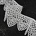 1-1/2 Inch Metallic Silver Lace Trim for Bridal, Costume or Jewelry, Crafts and Sewing by 1 Yard, SMB-12544