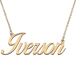 HUAN XUN Customized Custom Simple Any Name Necklace