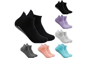 Pilates Socks Women Large Size Yoga Socks Dance Non Slip Socks with Grips for Ballet Athletic Workout Hospital