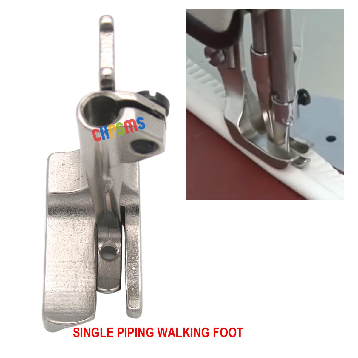 CKPSMS brand-6SET piping walking feet Compatible with/Replacement for CONSEWBrand 206RB 225 226R JUKI brand LU-562/563/1508 Single needle walking foot industrial machine(S32 1/8+3/16+1/4+5/16+3/8+1/2)