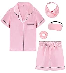 ALHAVONE Kids Girl Pajama Set with Headband
