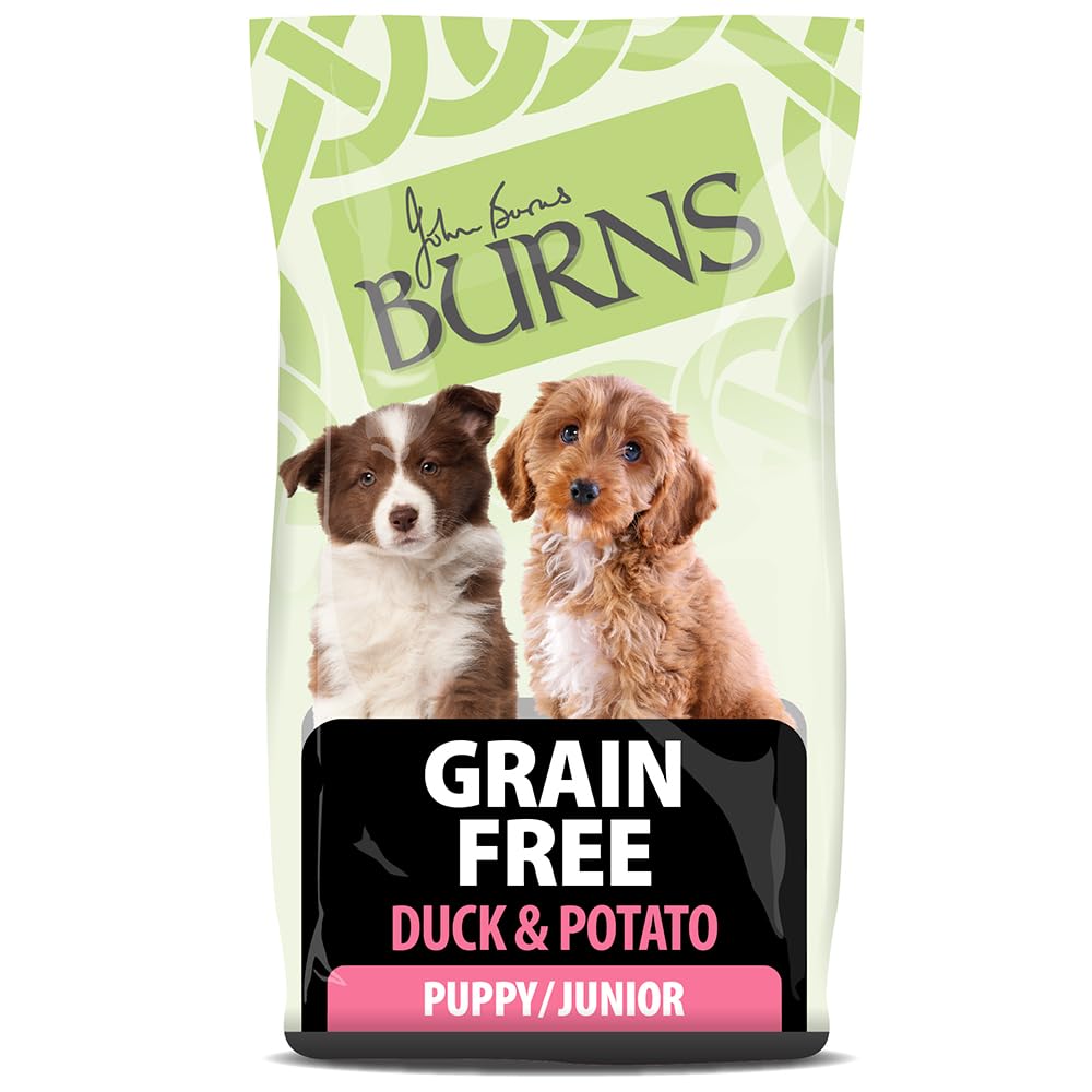 Burns Pet Nutrition Hypoallergenic Complete Dry Dog Food Puppy Grain Free Duck and Potato Grain Free 2 kg
