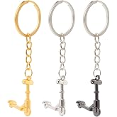 SUPVOX 3Pcs Mini Scooter Key Chains Zinc Alloy Key Rings for Car Bag Decoration Birthday Christmas 3.54X1.22X0.51In Durable Scooter Ring Set