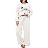 Yimoon Women' s Fluffy Fleece Pajama Set Pullover Pants Winter Dachshund Fuzzy 2 Piece Plush Pjs Warm Loungewear Sleepwear