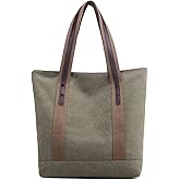 Sunshinejing Women's Canvas Shoulder Bags Retro Casual Handbags Work Bag Tote Purses