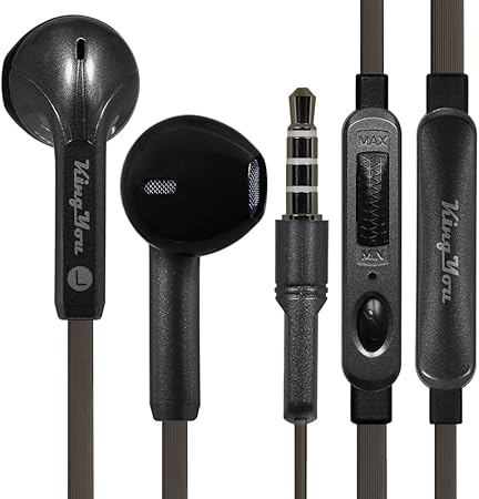 Amazon Co Jp Kingyou イヤホン 音量調節 マイク付イヤホン Iphone スマホ ウオークマン等専用イヤホン Ks02 グレー 家電 カメラ