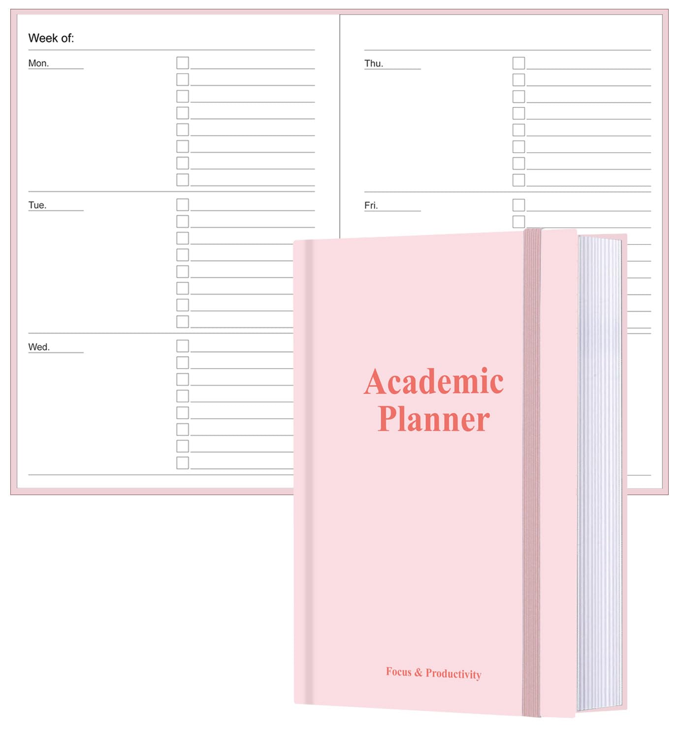 Photo 1 of ***USED***Academic Planner for 2025 2026 or Anytime – A5 Undated Weekly Student Planner For Homeschool, High School, College & Nursing Students, 200 Pages, 5.8" x 8.5", Pink