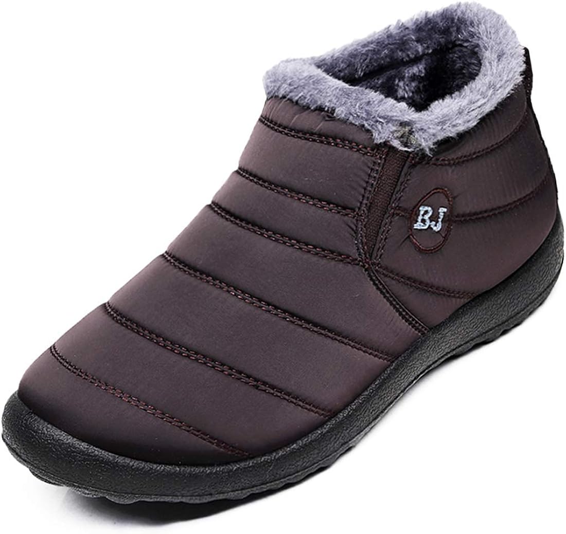 Amazon Com Havina Womens Warm Snow Boots Outdoor Fur Lining Winter Shoes Anti Slip Lightweight Ankle Bootie Snow Boots