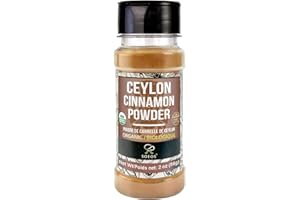 Soeos Organic Ceylon Cinnamon Powder, Grade 1, 56g (2oz) Pure Ground Cinnamon from Sri Lanka, Non-GMO, Gluten-Free, Perfect f