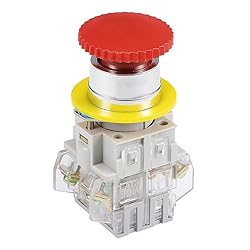 uxcell 22mm Mounting Hole Latching Emergency Stop