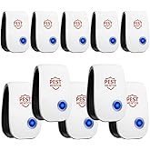 Ultrasonic Pest Repellent Plug-in, Rodent & Insect Repellent Device for Mice,Rats,Roaches,Ants,Spiders, Multi-Room Indoor Pest Control for Home Kitchen Office – 10 Pack