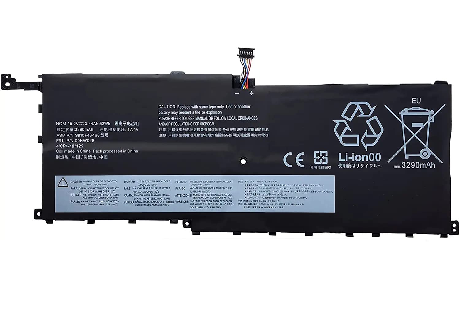 01AV409 SB10K97566 00HW028 01AV457 01AV441 01AV439 01AV410 00HW029 01AV458 01AV438 Laptop Battery Replacement for Lenovo ThinkPad X1 Yoga 1st 2nd Gen X1 Carbon 4th Gen Series(15.2V 52Wh)