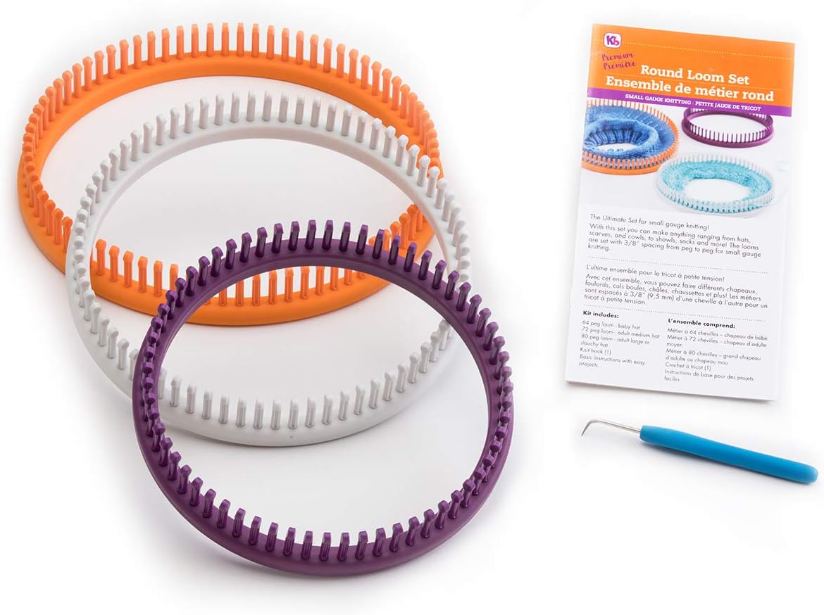 Authentic Knitting Board Premium Round Loom Set, KB8100, 3/8" Gauge - Image 4