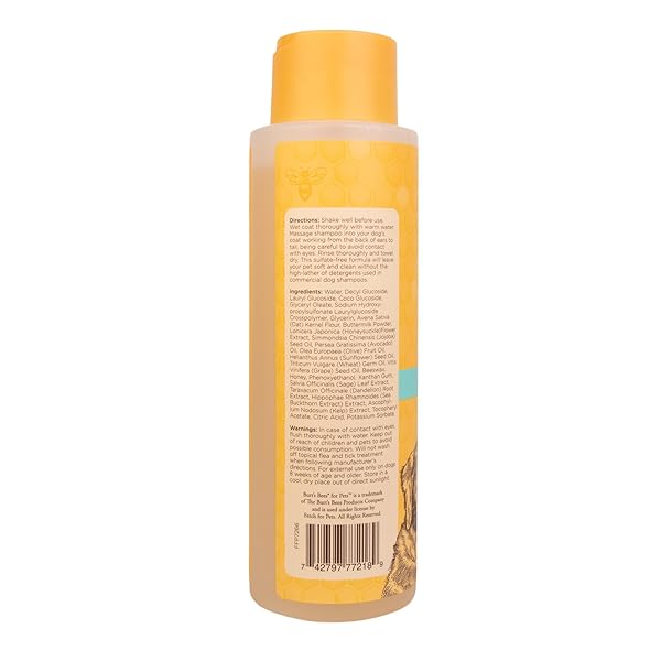 BURT’S BEES FOR PETS ITCH SOOTHING SHAMPOO WITH HONEYSUCKLE, 2PK, 95% NATURAL ORIGIN FORMULAS, DOG SHAMPOO FOR ITCHY DOGS, DOG SHAMPOO ITCHY SKIN RELIEF, 2PK, 16 OZ