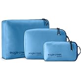 Eagle Creek Pack-It Isolate Cube Set - Packing Cubes for Stackable Storage - Convenient Top Handle - Easy Grab Zipper Pull - Blue Dawn - XS/S/M - 3