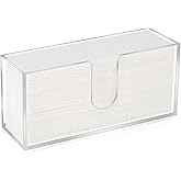 Whdiystella Acrylic Paper Towel Dispenser, Paper Towel Holder Countertop Clear Multi Trifold Napkin Holder, Suitable for Z-fold, C-fold or MultiFold Paper Towels for Bathroom, Toilet, Kitchen