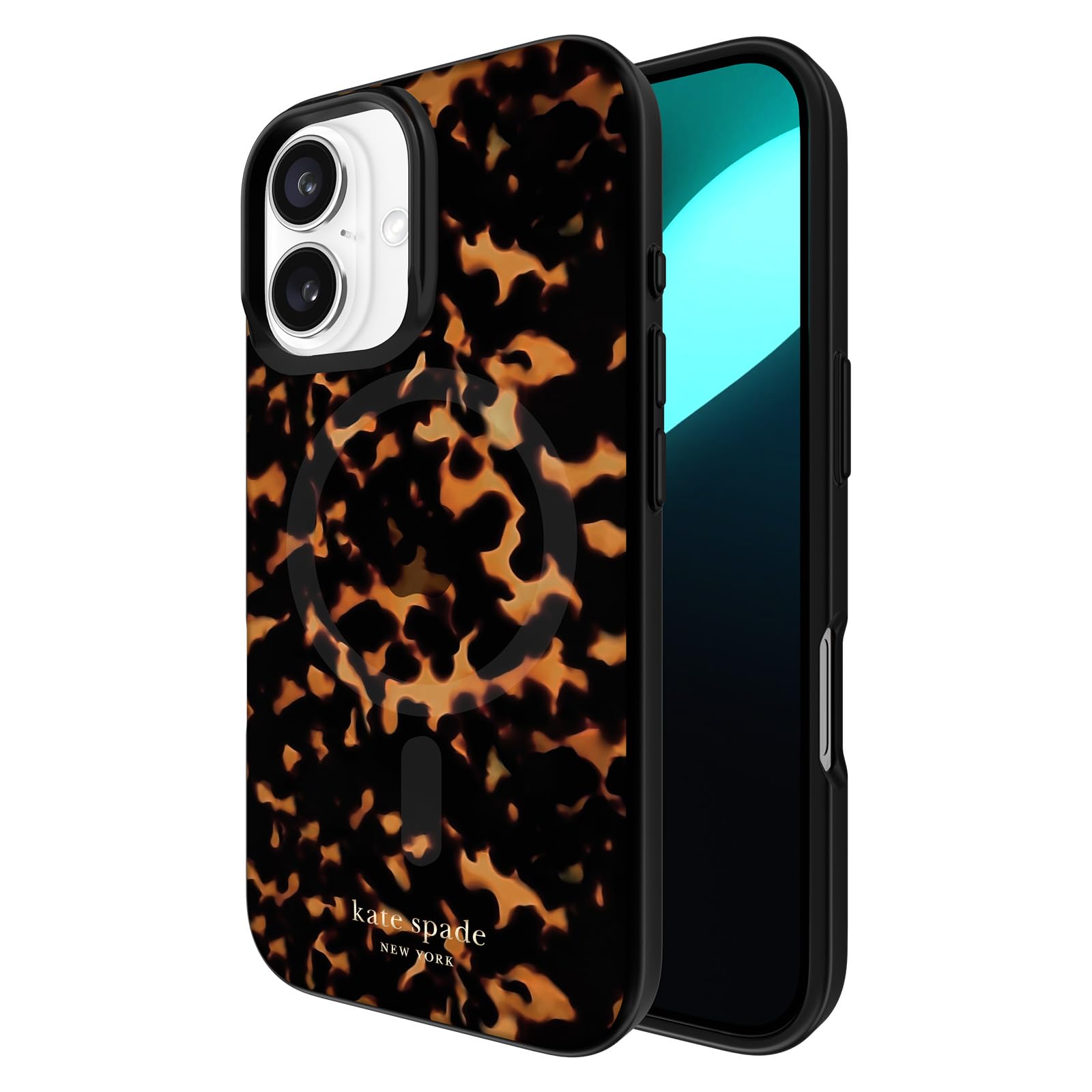 Photo 1 of **HAS SCRATCHES** spade new york iPhone 16 Case - Compatible with MagSafe - Designer Phone Case - Tortoise