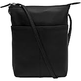 ili New York Leather Mini Sac Crossbody - Genuine Leather Crossbody Bags for Women with RFID Blocking, Adjustable Strap