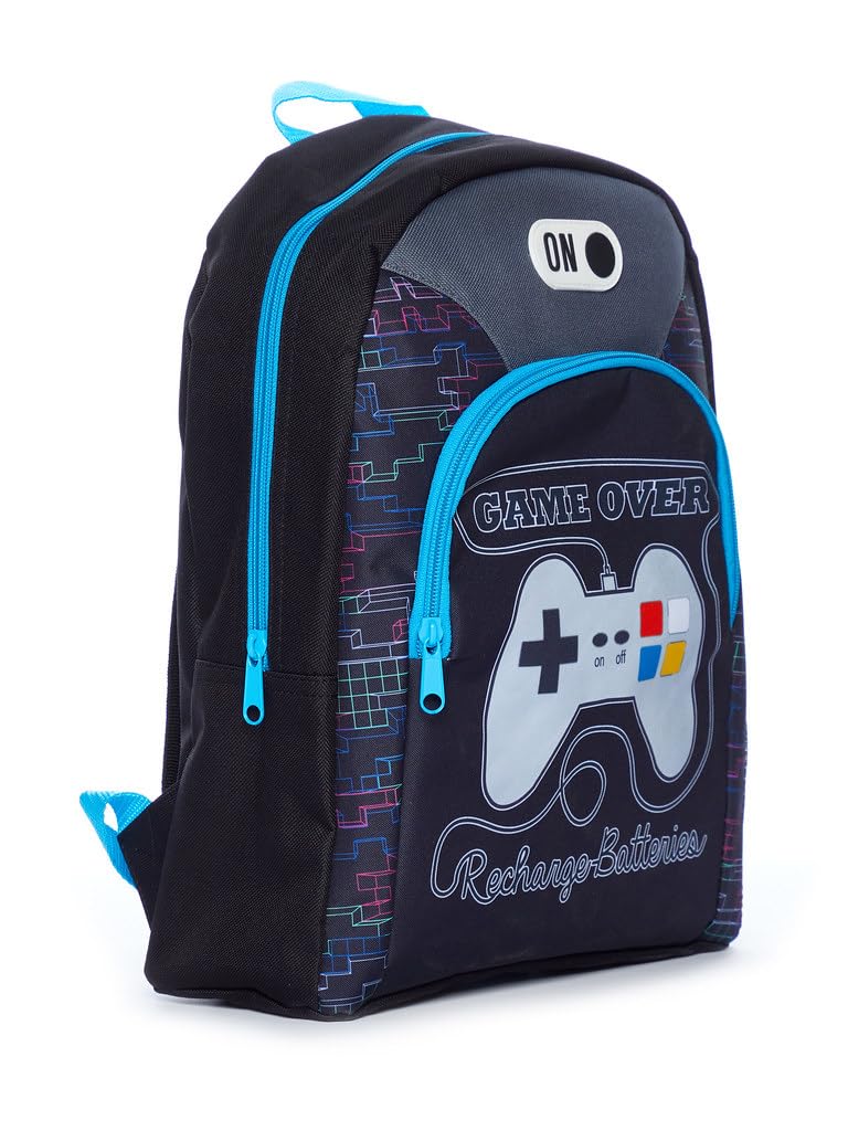 ThePyjamaFactory Game Over Recharging Boys Girls Gaming Backpack Gamer Rucksack Kids School Bag — image 1