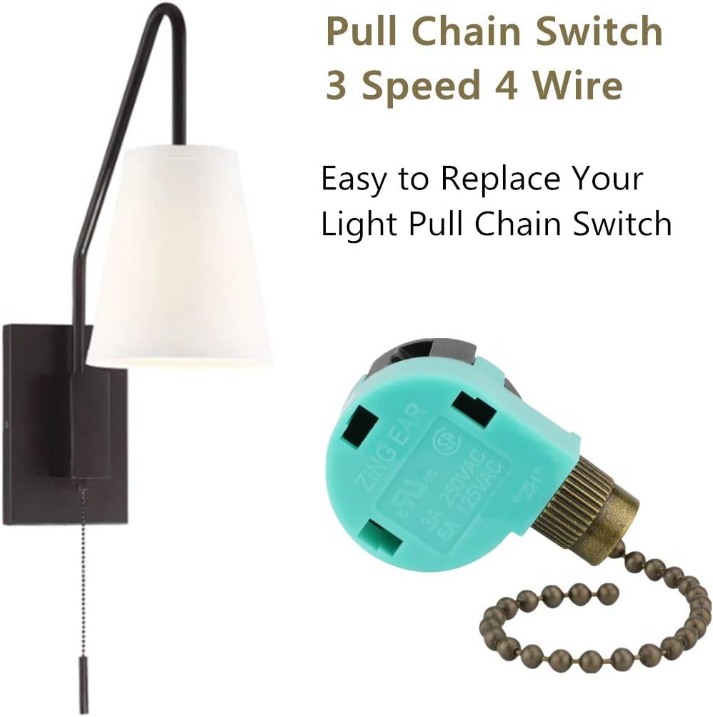 Ceiling Fan Switch Zing Ear Fan Switch ZE-268s6 ZE Fan Control Switch 4 Wire Fan Switch Controls - - 